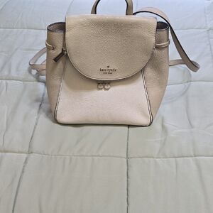 Kate Spade Beige Leather Backpack